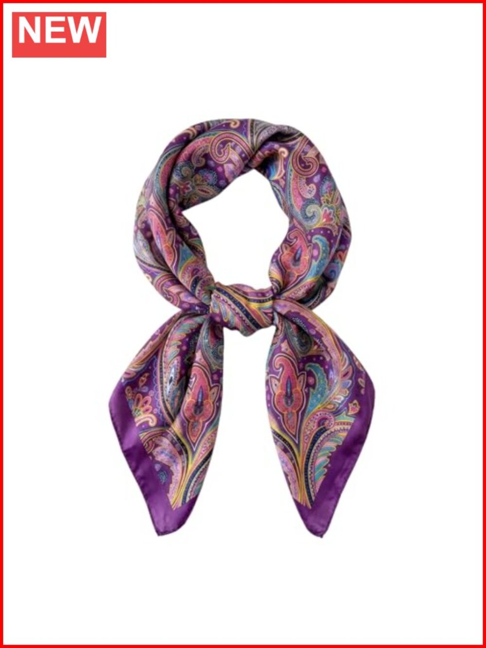 Large Paisley Silky Satin Square Scarf Bandana 35" Head Wrap Neck Scarves